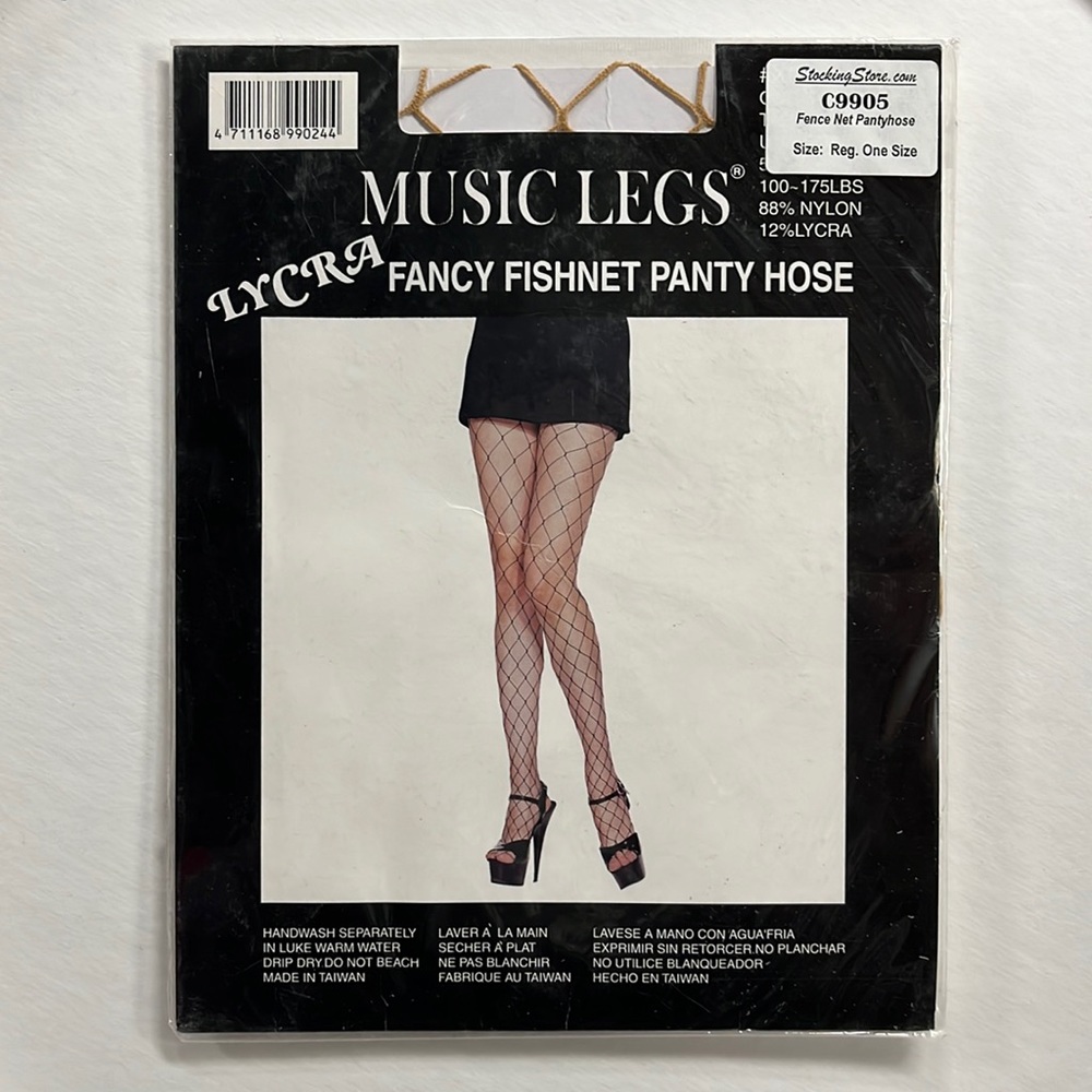 NWT Music Legs Fishnet Panty Hose